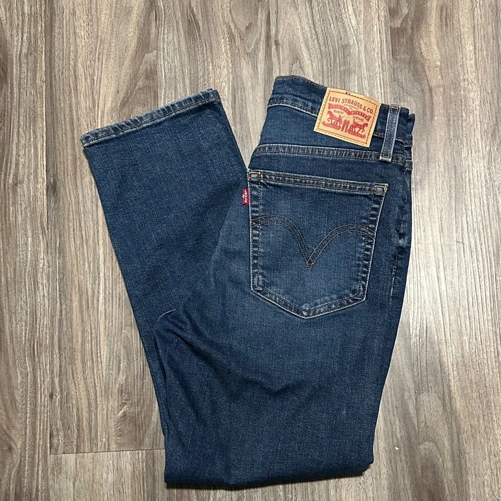 Signature by Levi Strauss Dark Blue Straight Jeans